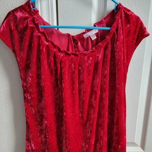 Lauren Conrad Crushed Velvet Style Tie Back Top